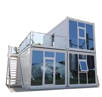 20ft 40ft 軽鋼 フラットパック コンテナ プレファブハウス 2層のアパート