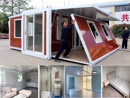 現代のデザイン 20FT 鋼鉄構造 折りたたみ生活 微風市のプリファブモジュール住宅