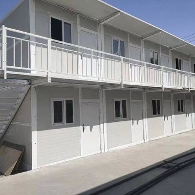 プレファブリック 20ft オフィス フラットパック 折りたたむコンテナハウス PVC スライディングウィンドウ