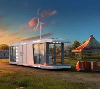 溶接された鋼筋フレーム構造のプリファブ宇宙カプセルヴィラハウス