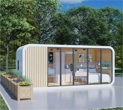オーダーメイド モダンデザイン モバイル スチール構造ビル アップルキャビン ポータブルハウス