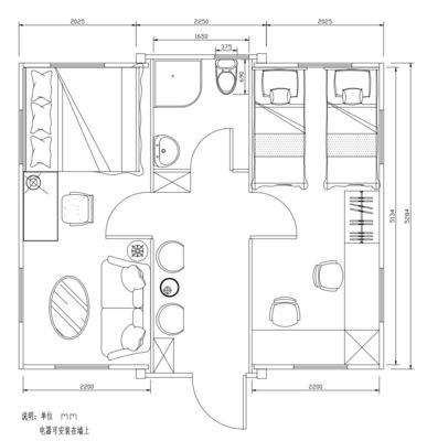 ホテル モダンデザイン REACHTOP 2 ベッドルーム モジュール式プリファブハウス 拡張可能なコンテナハウス ミニヴィラ