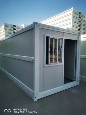簡単に組み立てられる 20フィートの折りたたみコンテナハウス 浴室と電磁鋼枠