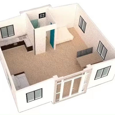 倉庫建設のための3ベッドルームのプリファブリックハウスプラン