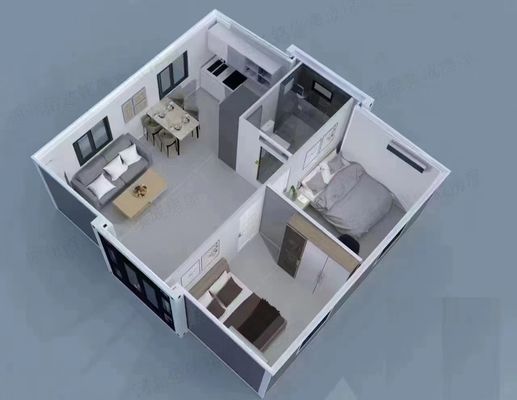 倉庫建設のための3ベッドルームのプリファブリックハウスプラン