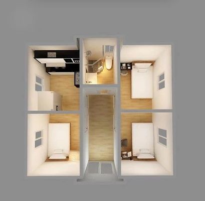 20フィート40フィート拡張可能な折りたたみ建築のためのプリファブリックハウス
