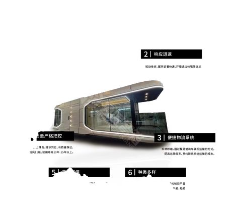 迅速な設置の利点を備えた屋外プレファブスペースカプセルハウス