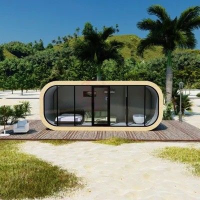 モバイル モダンデザイン 豪華 カプセル ホテル アップル キャビン スペースハウス