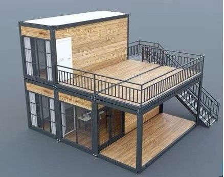 防水デザインスタイルと取り外せる機能を持つカスタム2階建てのコンテナハウス