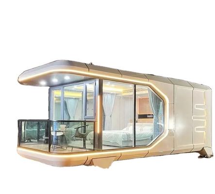 カスタマイズされたカラープリファブキャビン スペースカプセルハウス ラグジュアリーキャンプ冒険