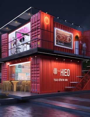 軽鋼構造壁20フィートまたは40フィートで簡単に組み立てられる取り外せるコンテナハウス