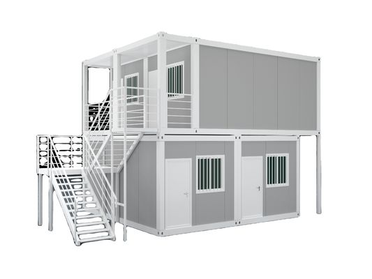 2階建ての現代的なフラットパックコンテナハウス