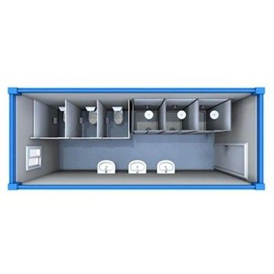 モダンデザインスタイル 20FT/40FT モジュール式モバイルトイレ用フラットパックコンテナハウス